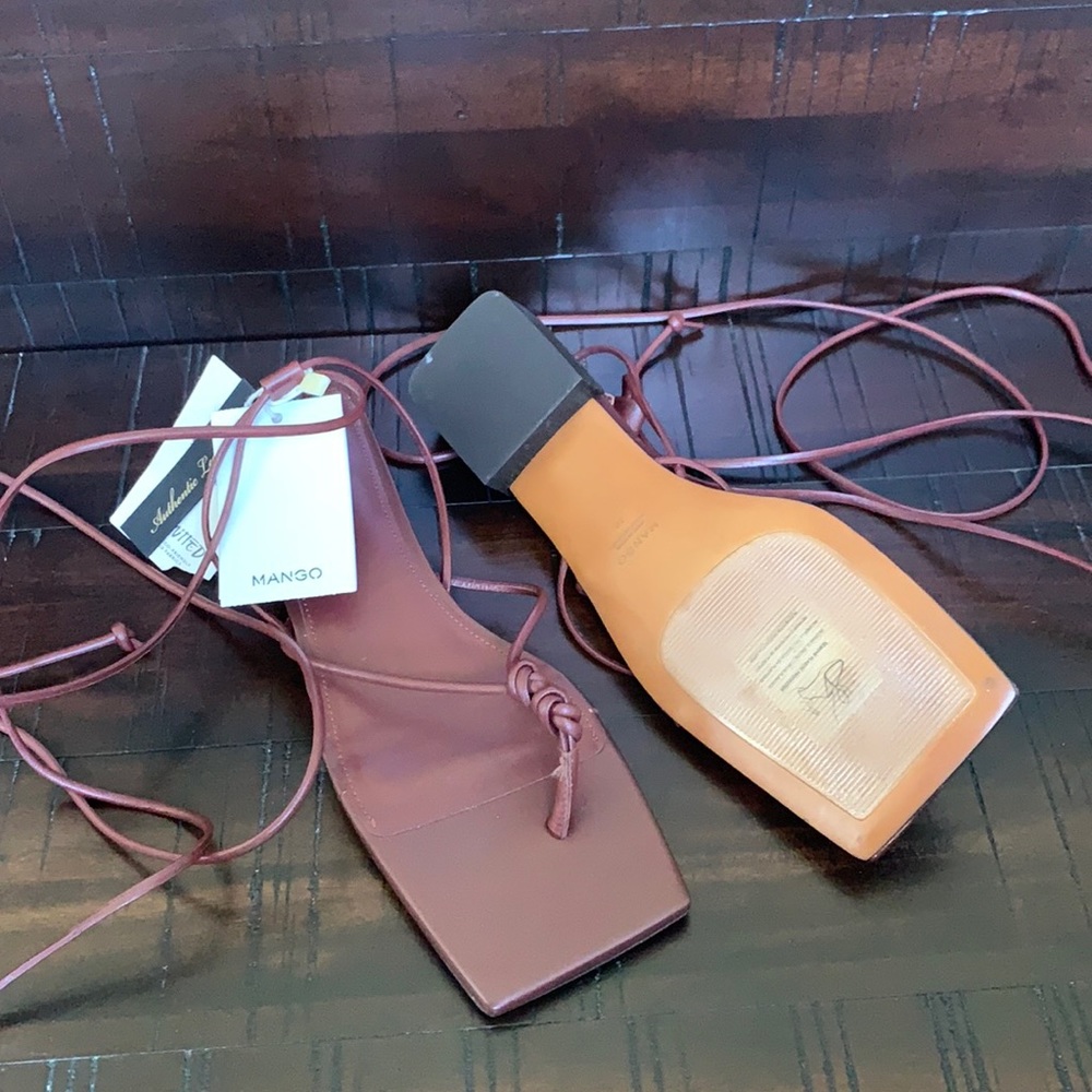 Made by Mango burgundy sandals